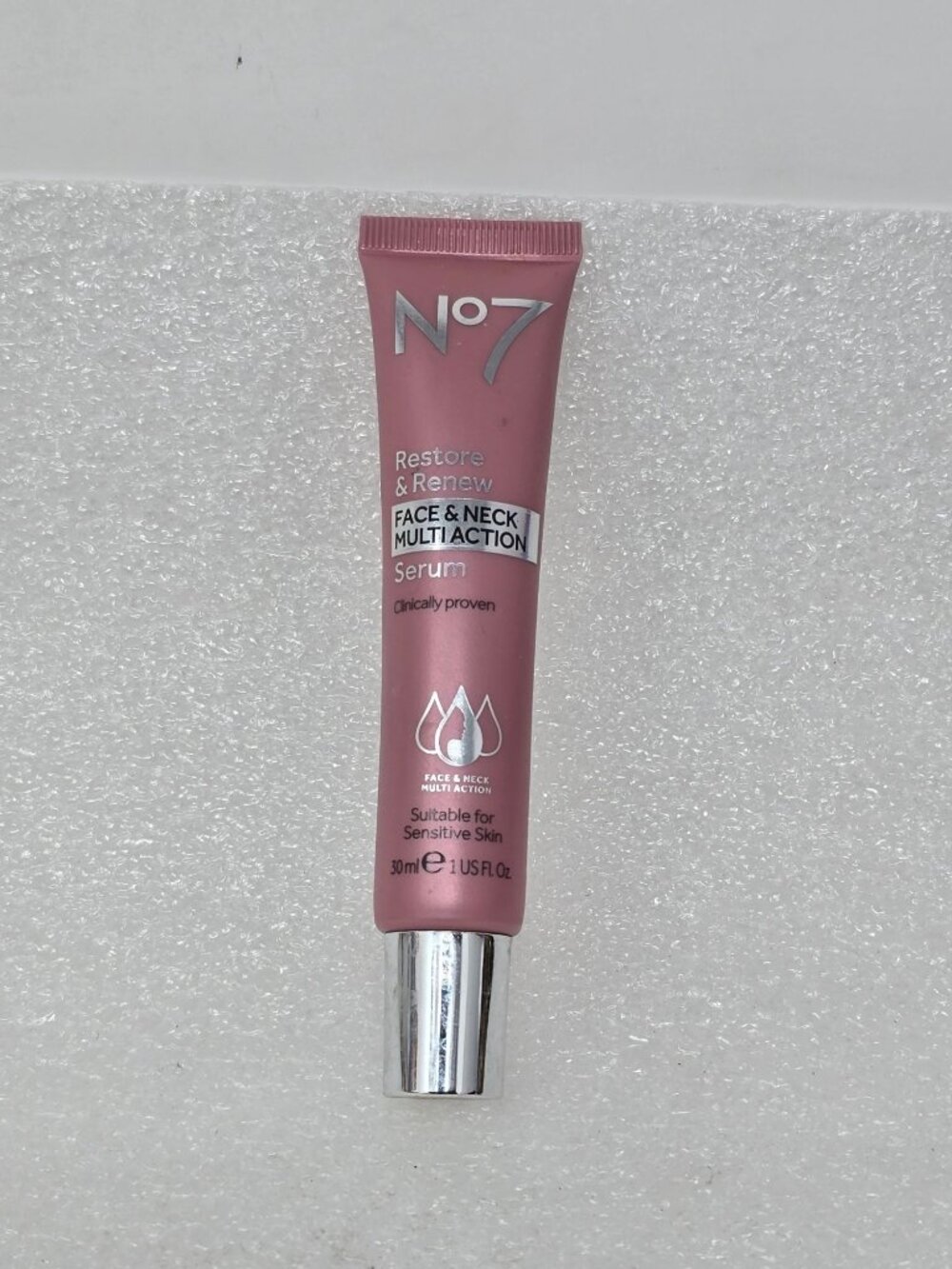 No7 Restore & Renew Face & Neck Multi Action Serum 1 oz For Sensitive Skin